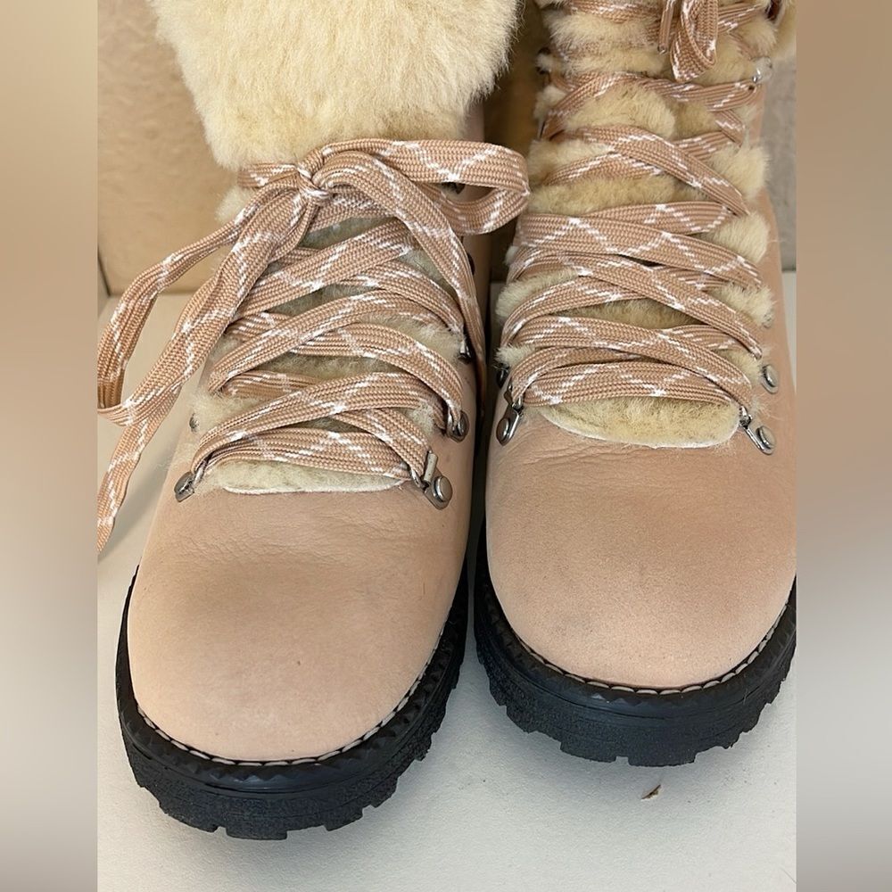 J. Crew Nordic Boots with faux shearling in bronzed Clay 10 New - Picture 9 of 10